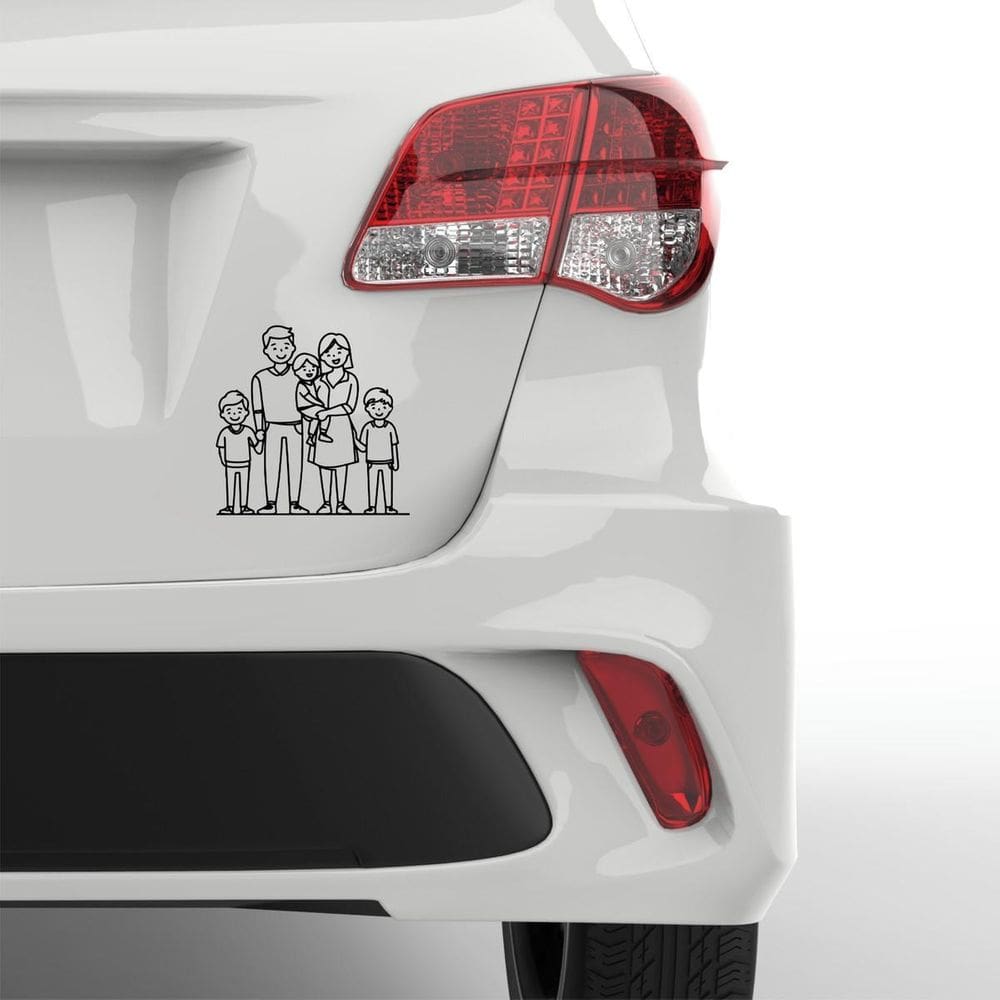 Adesivo Para Carro Famiília Feliz Mod65