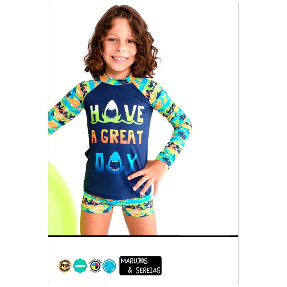 M646 Conjunto Masc Blusa/Sunga 4-6-8-10 - 002-Sublimado