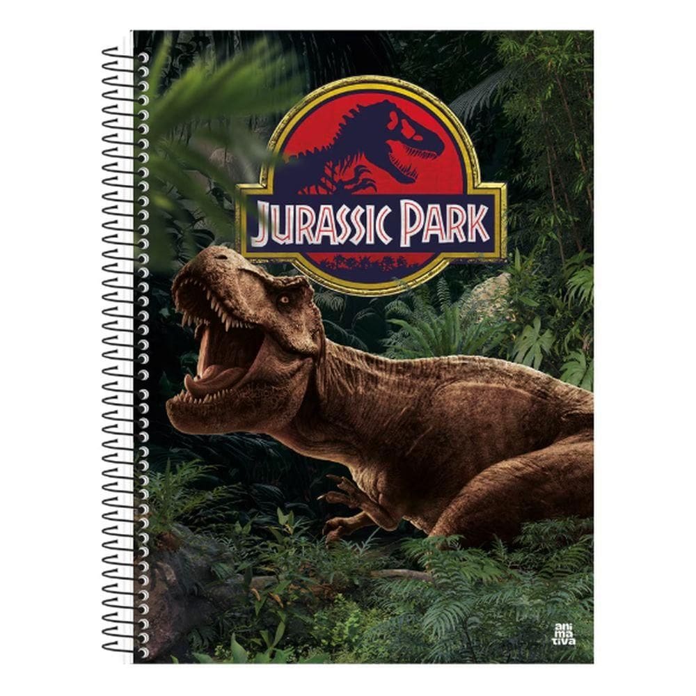 Caderno Univ. 80 Folhas Jurassic Park Capa 1 - Animativa