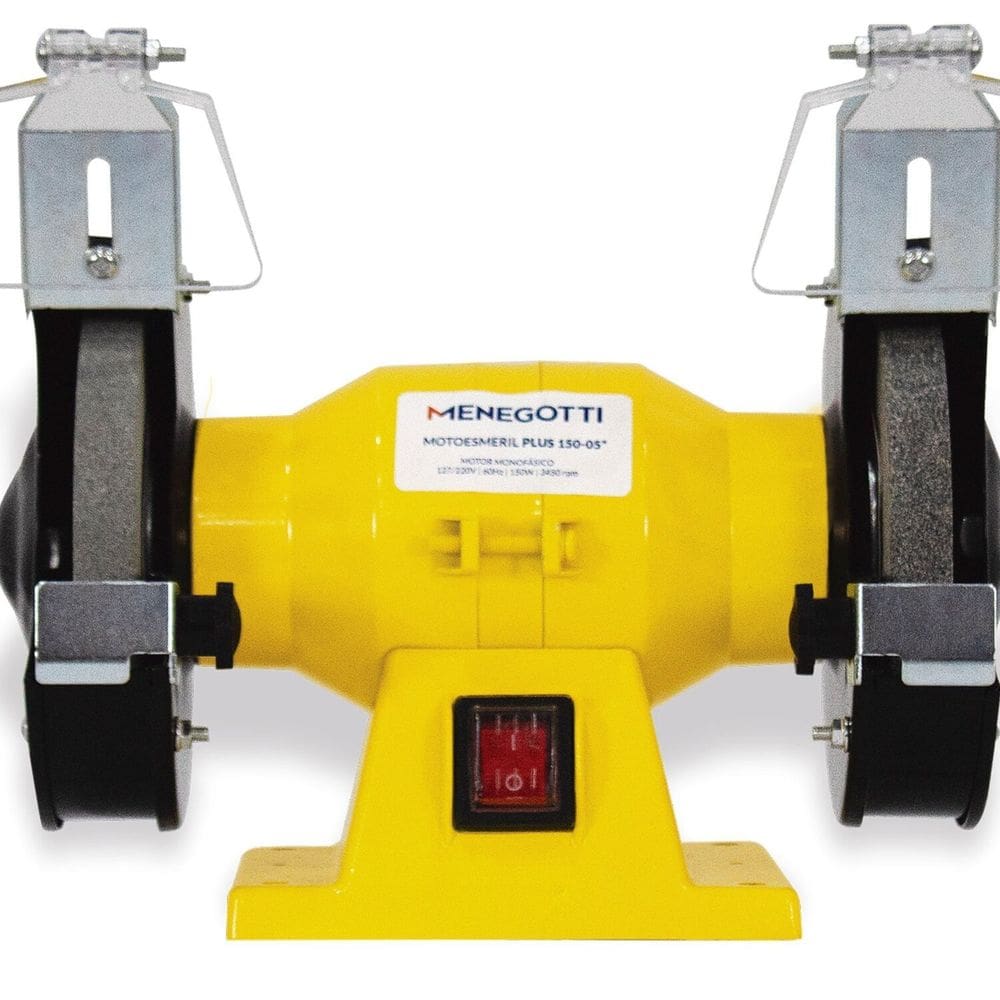 Motoesmeril Plus 150-05”” Mono 1/4cv 127/220v 60hz 150w C/visor C/abrasivos A36 e A60