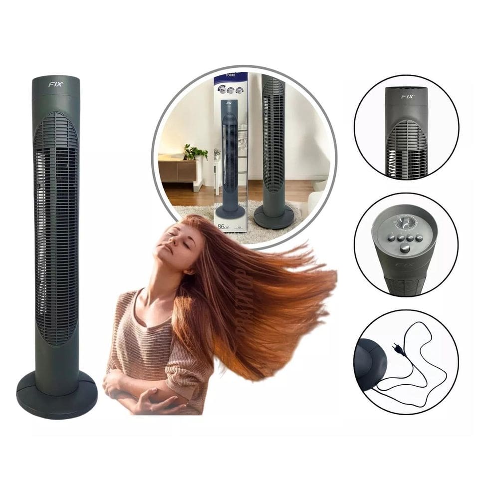 Ventilador De Torre Com 3 Níveis De Velocidade Forte 220V