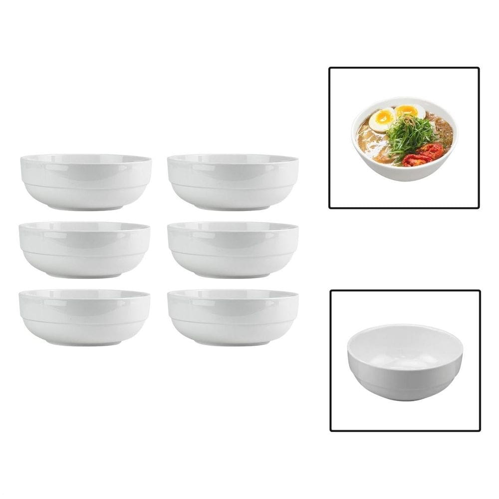 Kit 6 Tigelas Bowl 500Ml Melamina Cumbuca Caldo Sopa Salada