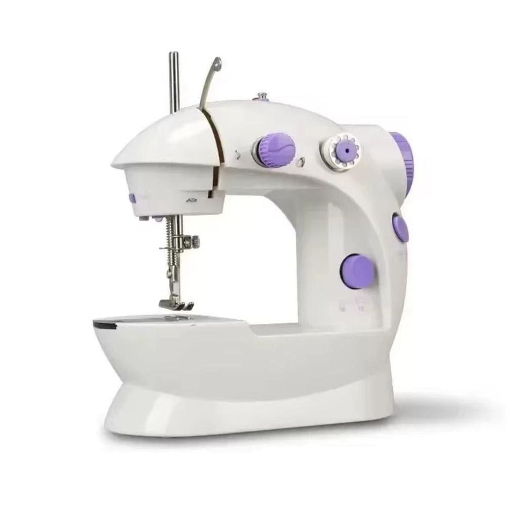 Mini Máquina Costura Elétrica Portátil Pedal E Recarregável