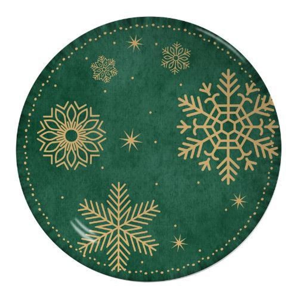 Conjunto Com 6 Pratos Raso Coup Christmas Flake 29Cm
