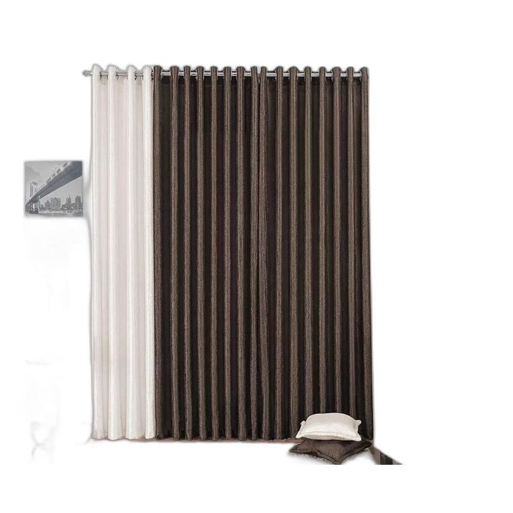 Cortina Any 2,00Mx1,70M Varão Simples Sala E Quarto Palha E