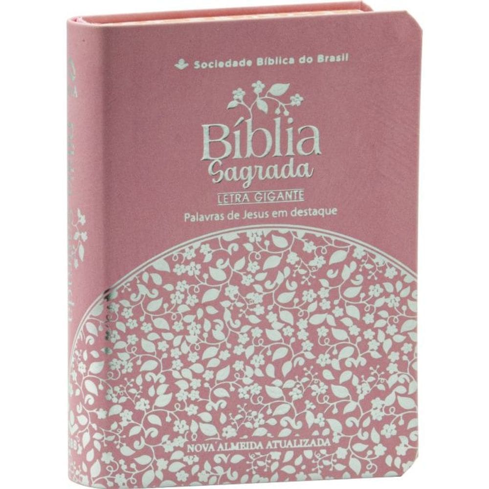 Bíblia Sagrada Letra Gigante - NAA - Rosa - SBB