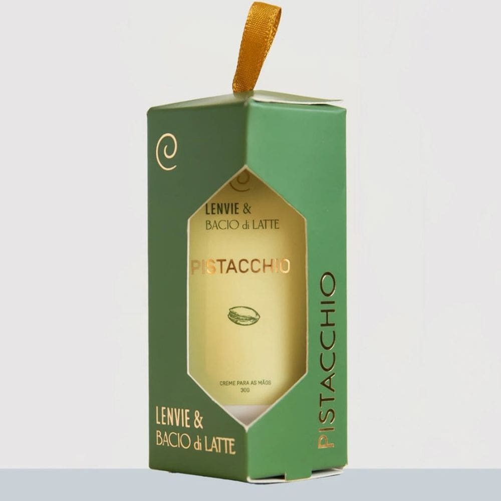 Creme para as Mãos Bacio di Latte Pistacchio - 30G Lenvie Ediçao Especial