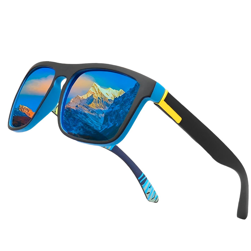 Óculos De Sol Masculino Espelhado Azul Com Anti Reflexo e Proteção 400UV