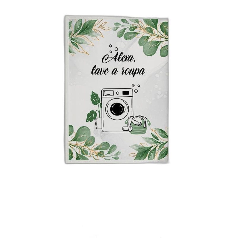 Quadro Alexa Lave A Roupa 33X24Cm Branca