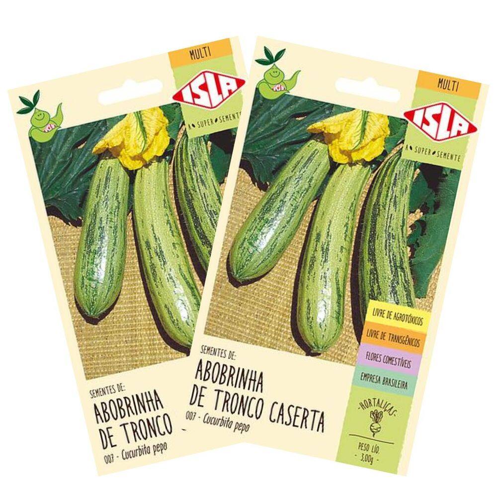 2X Sementes de Abobrinha de Tronco Caserta ISLA