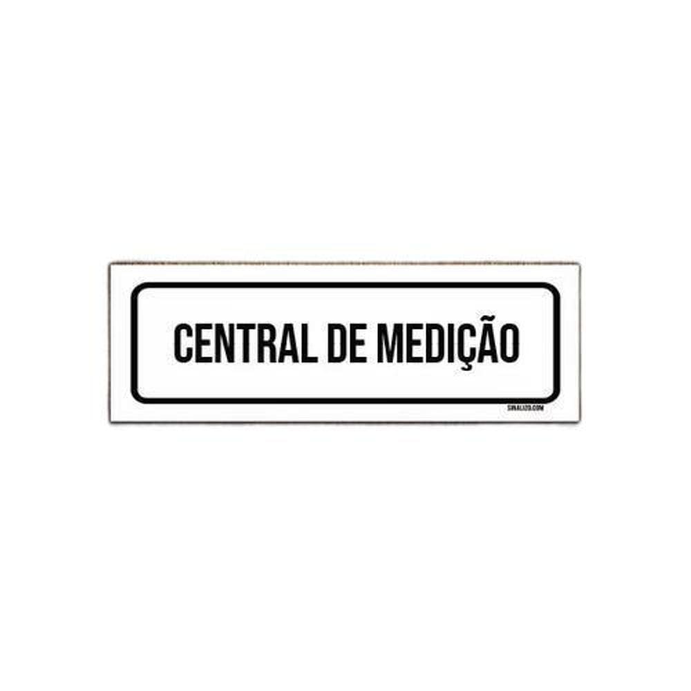 Placa De Sinalização Setor - Central De Medição 23X9