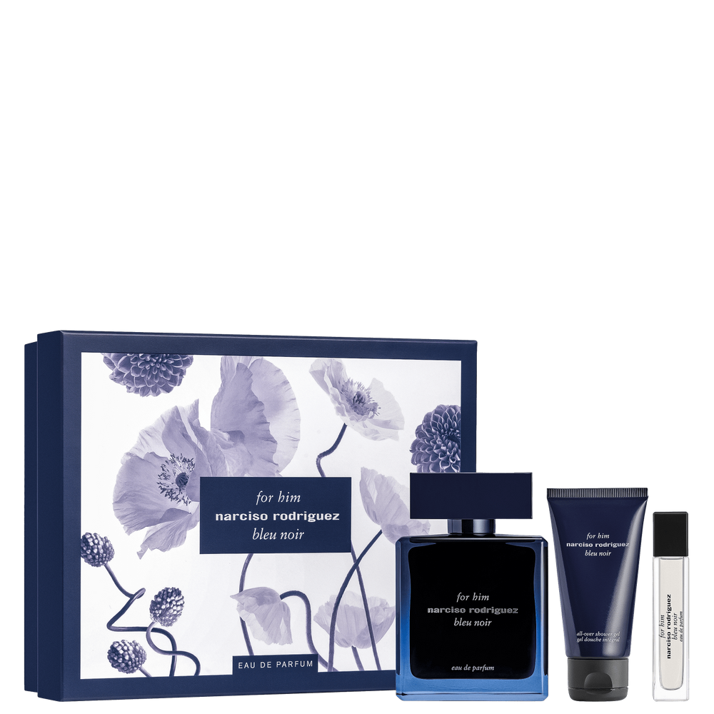 Conjunto Bleu Noir For Him Narciso Rodriguez Masculino - Eau de Parfum 100ml + Loção Corporal 50ml + Travel Size 10ml
