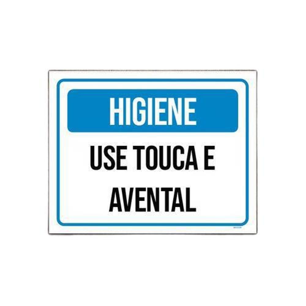 Kit 3 Placas Higiene Use Touca E Avental