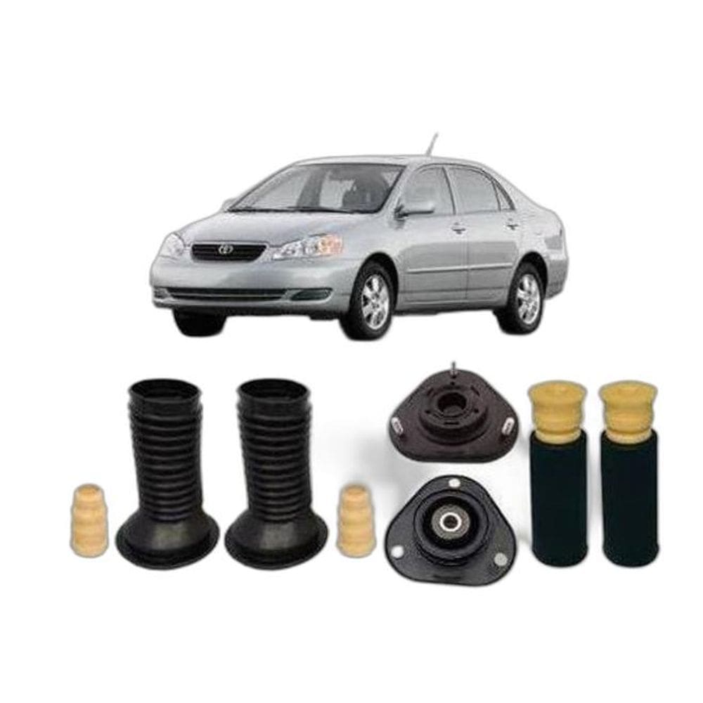 4 Kit Batente Coxim Dianteiro Traseiro Corolla 2003 2004