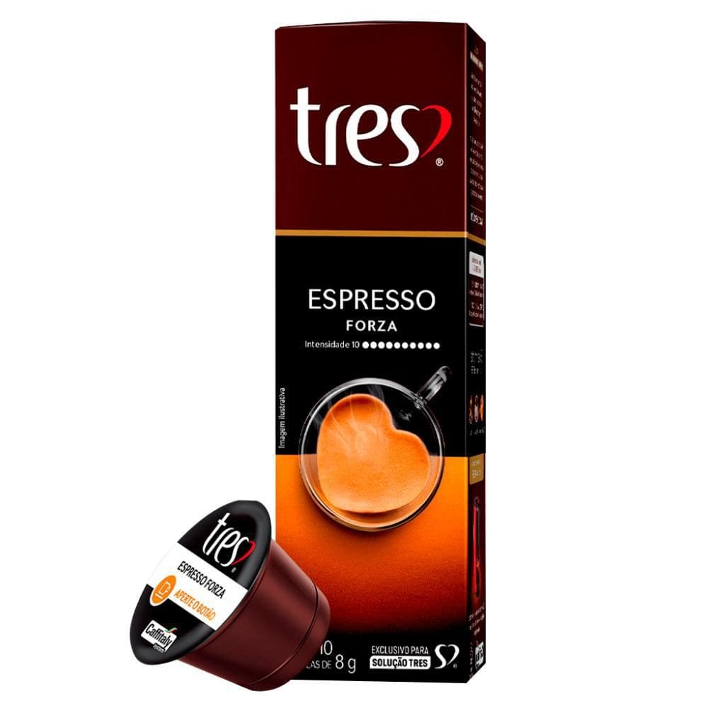 Café Forza  Intensidade 10  10 Cápsulas Três Corações