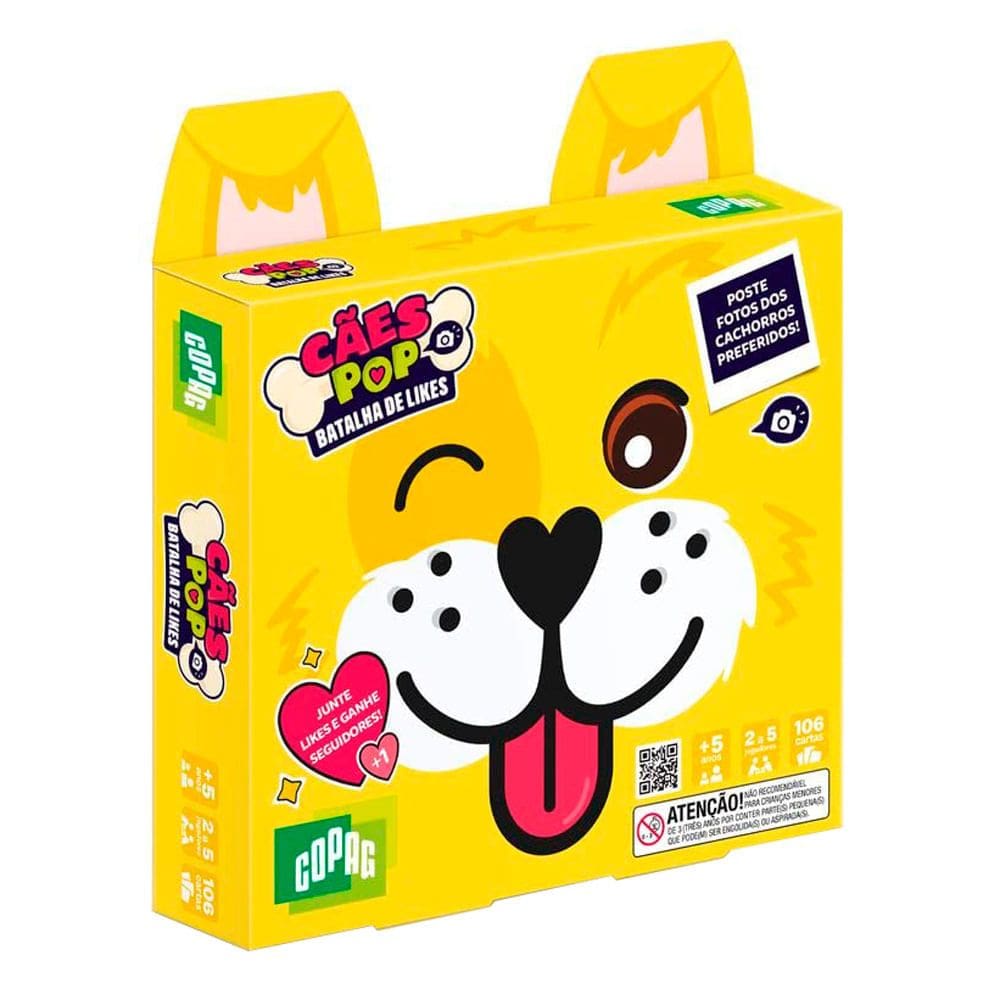 Jogo Cães Pop Batalha de Likes Copag 5+ Anos 106 Cartas