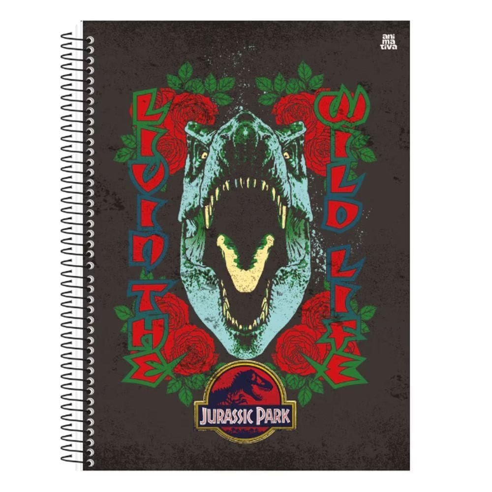 Caderno Univ. 80 Folhas Jurassic Park Capa 3 - Animativa