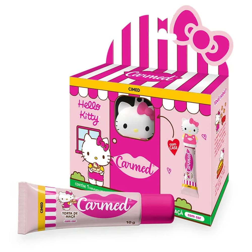 Hidratante Labial Hello Kitty Torta de Maçã - Carmed 10g