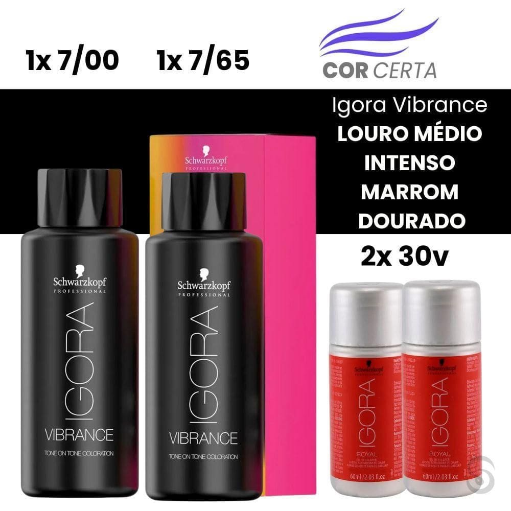 Igora Vibrance Louro Médio Intenso Marrom Dourado