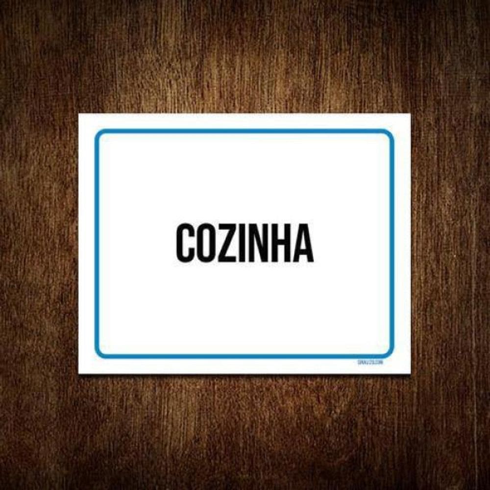 Kit 3 Placas Ambiente Sinalização Setor Cozinha