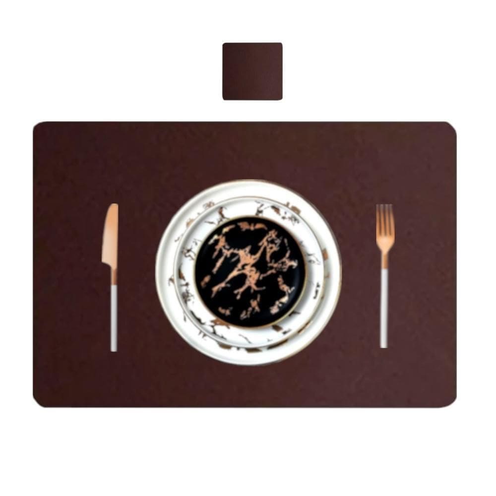 10 Jogos Americanos Mesa Jantar Impermeável + Porta Copos