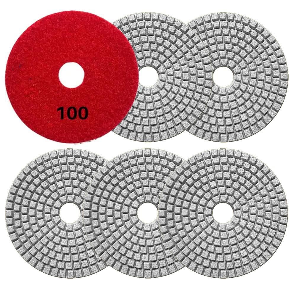Kit 6 Lixa Cerâmica Diamantada Para Polimento Grão 100 100Mm