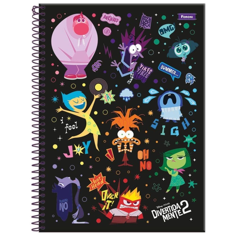 Caderno Divertidamente 2 Disney Espiral 10 Matérias Escolar