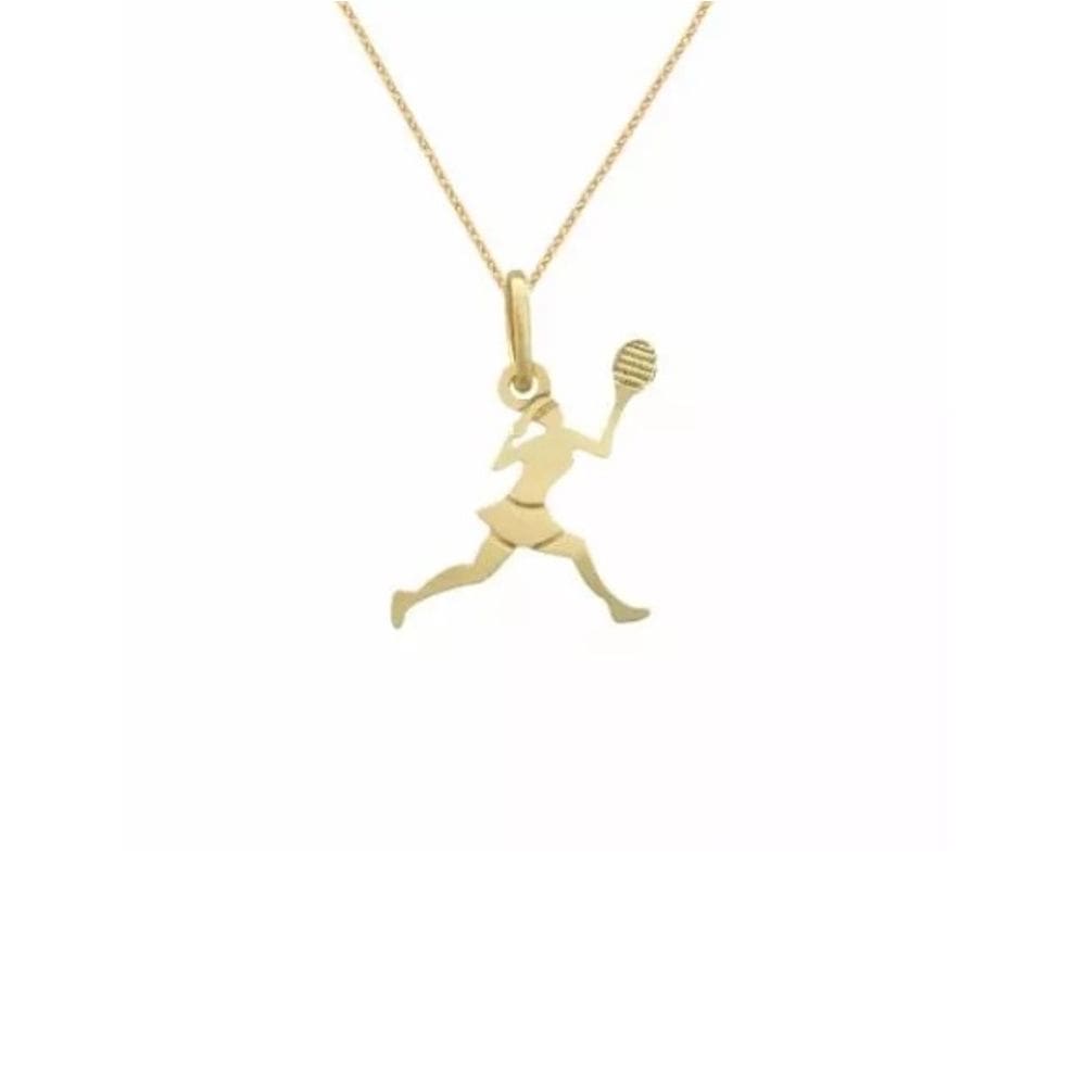 Colar Cordão Tenista Esporte Tênis Folheado 18k