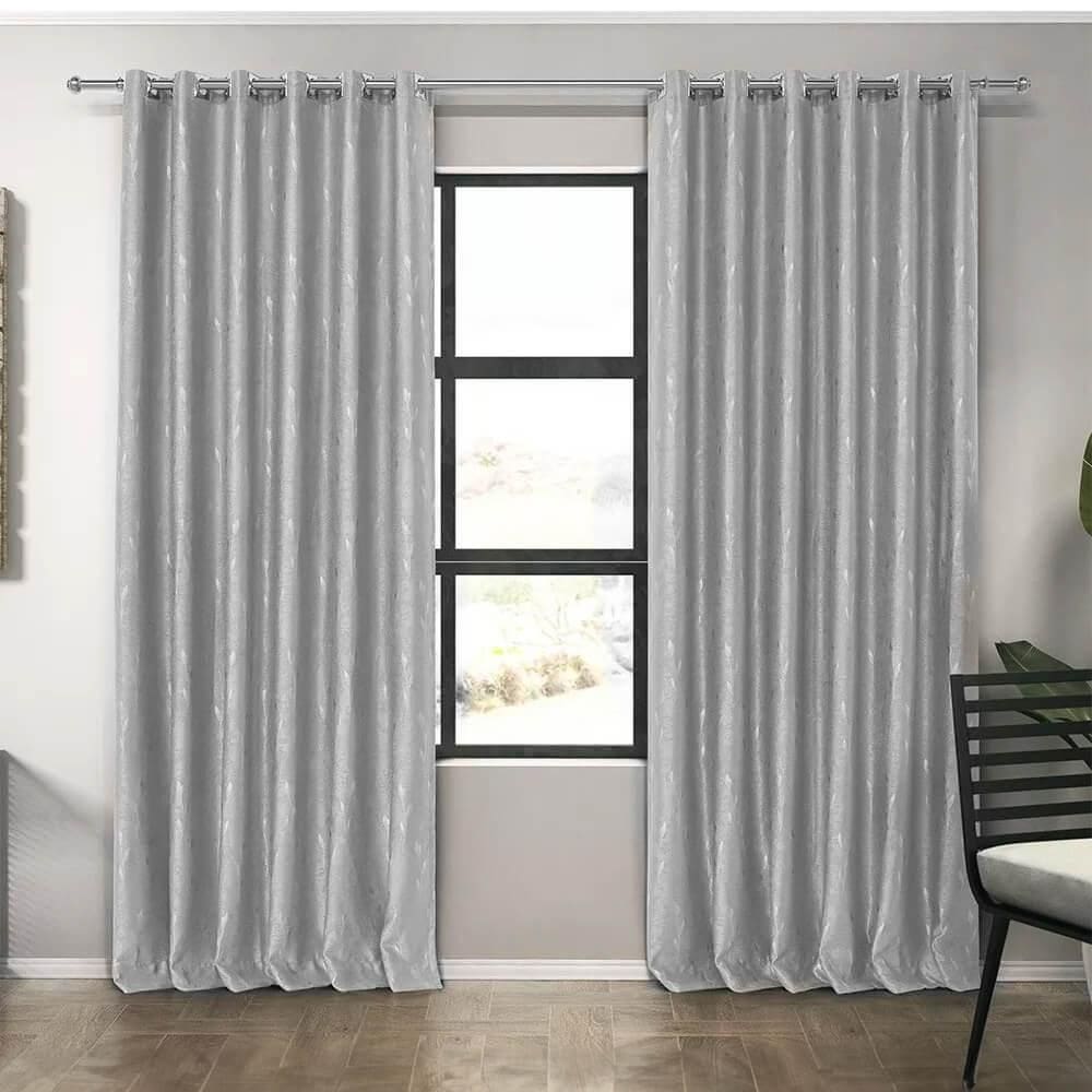 Cortina Sala / Quarto Blackout Eva 2,0 X 1,7 - Adomes Gelo