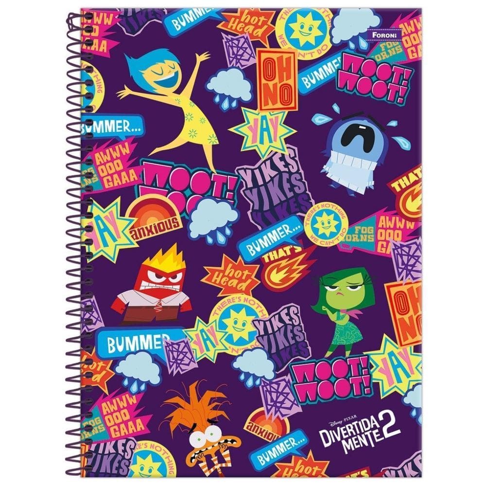 Caderno Divertidamente 2 Disney Espiral 10 Matérias Escolar