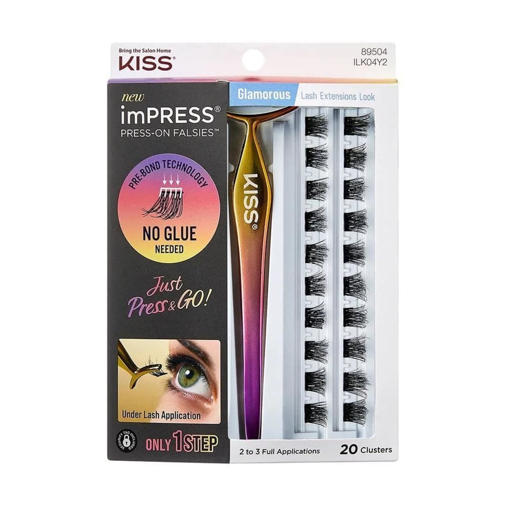 Kit Kiss New York ImPRESS Press-on Falsies Glamorous (2 Produtos)