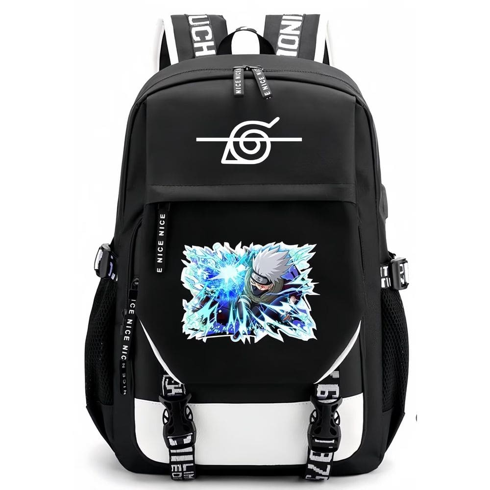 Mochila HUOYING Naruto Kakashi Battle Pattern em couro PU