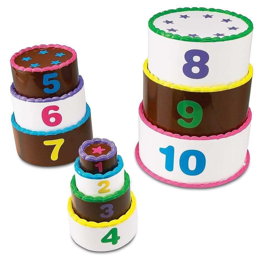 Recursos de aprendizagem de brinquedos Stack and Count Layer Cake para mais de 18 meses