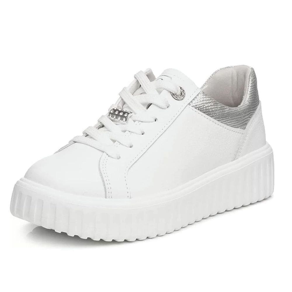 Tenis Feminino Brilho Casual em Couro Pegada