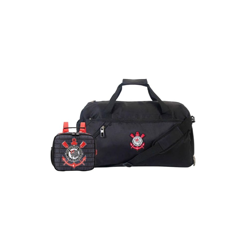 Kit Lancheira Térmica+Sacola De Viagem Esportiva Corinthians