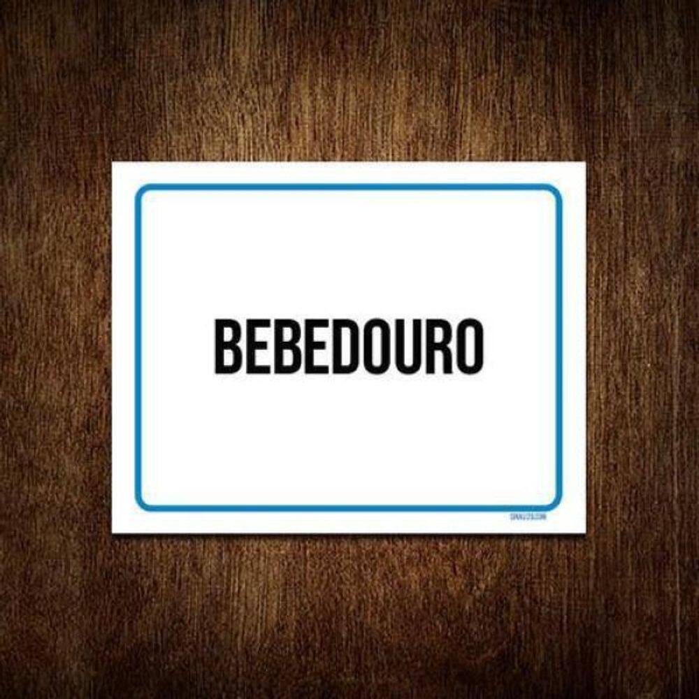 Kit 5 Placas Ambiente Sinalização Setor Bebedouro