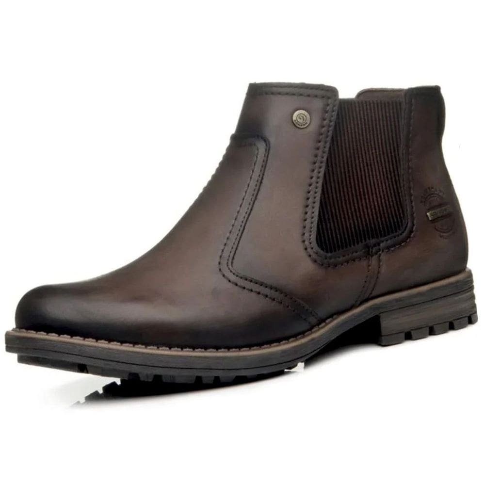 Bota Coturno Masculino Conforto Dia a Dia em Couro Pegada