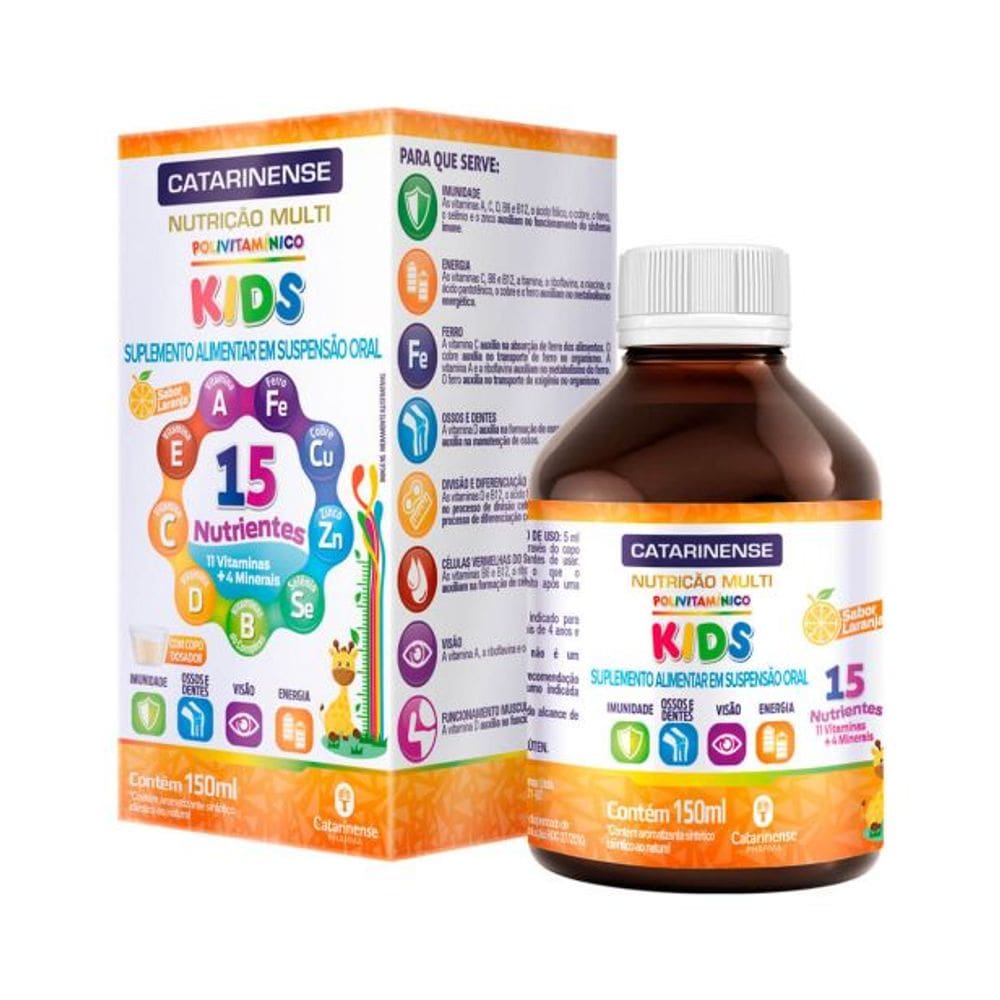 Multi Polivitaminico Kids 150 ml Catarinense Nutrição