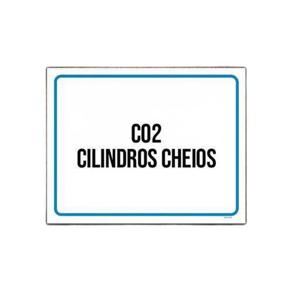 Placa Sinalização - C02 Cilindros Cheios 27X35