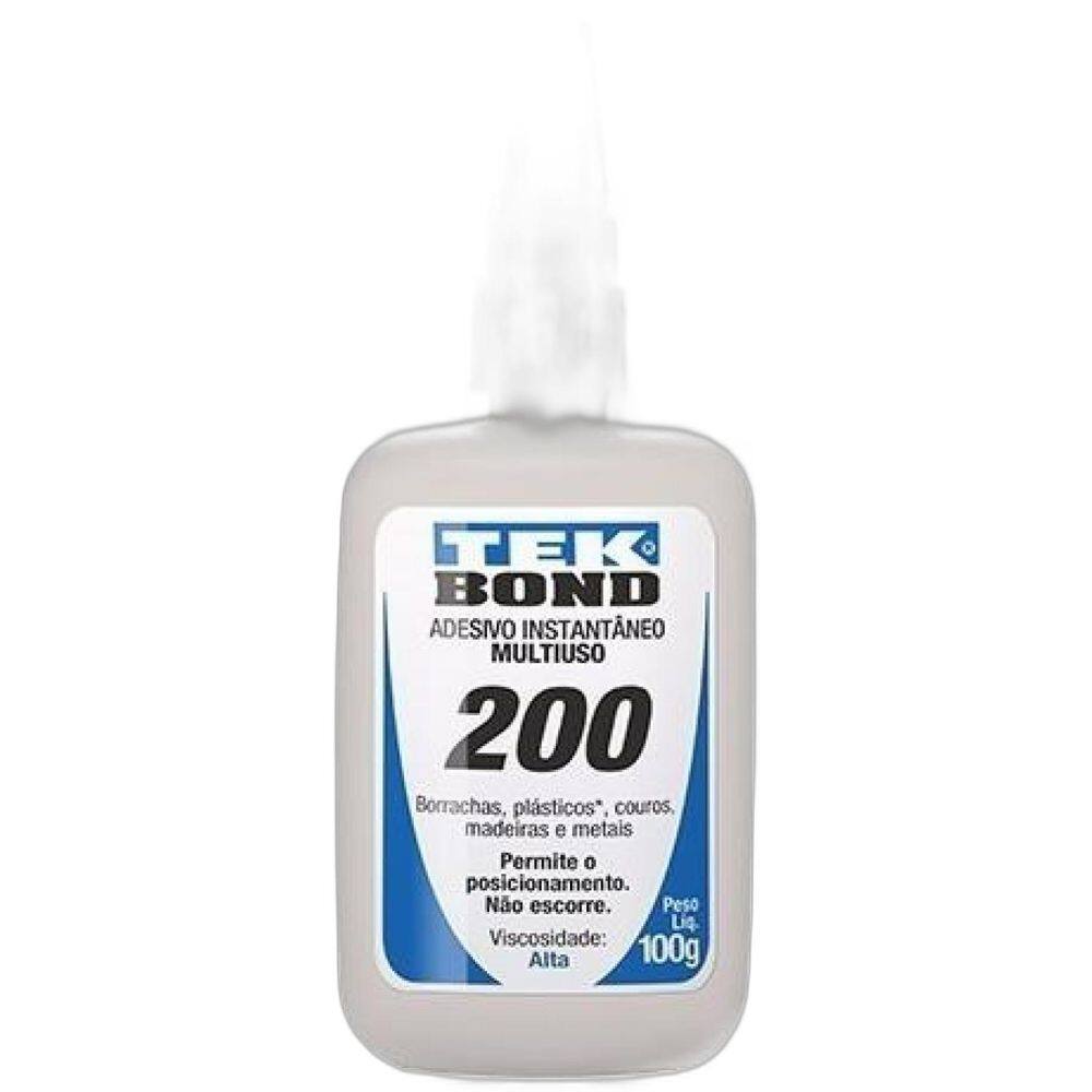 Adesivo Instantâneo 200 Tek Bond 100g - Alta Viscosidade