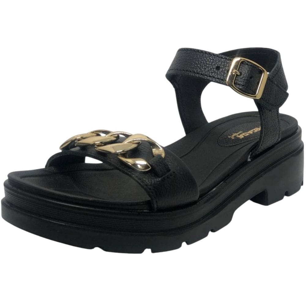 Sandalia Feminina Anabela Baixa Conforto Aurora Pegada