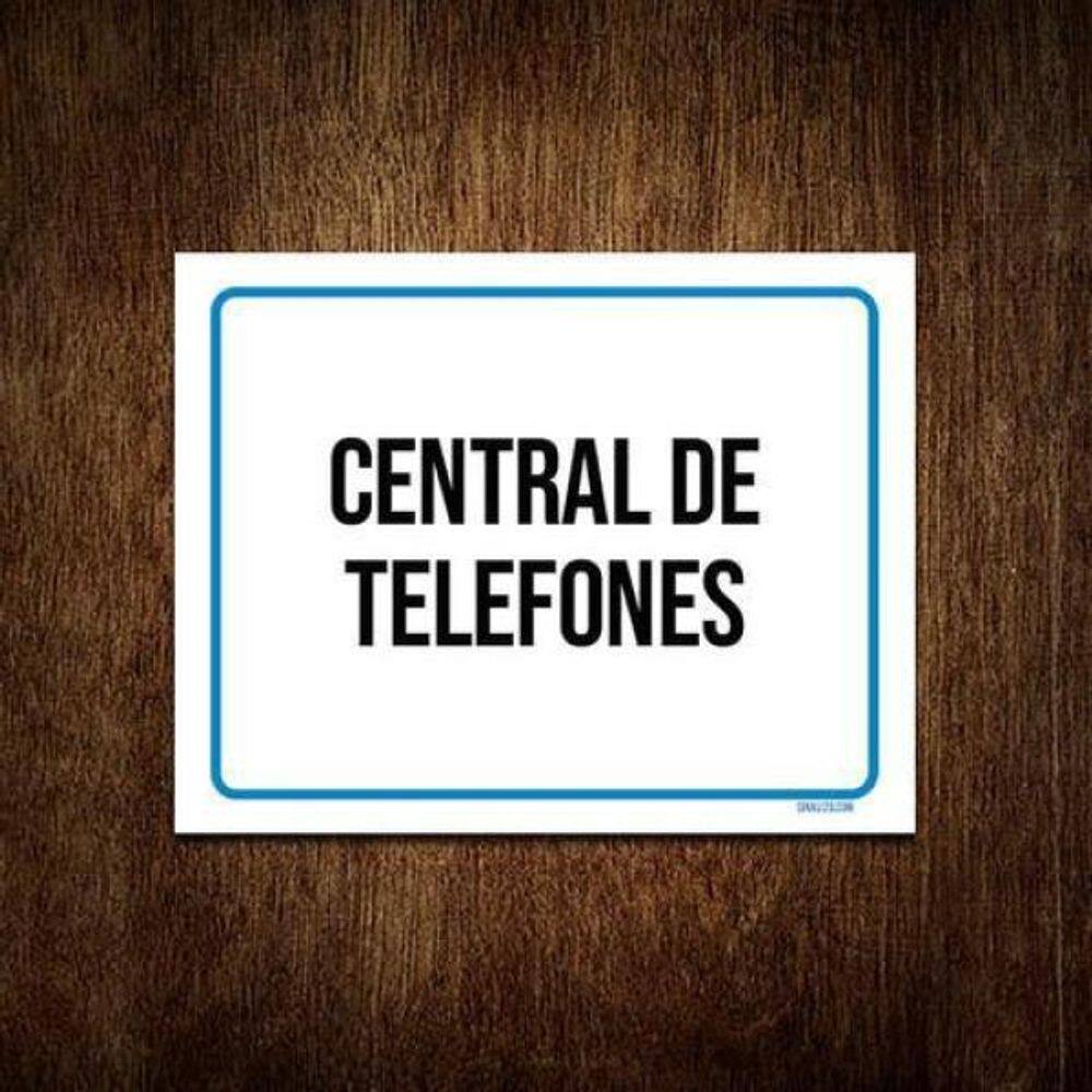 Kit 10 Placas Ambiente Sinalização Setor Central Telefones