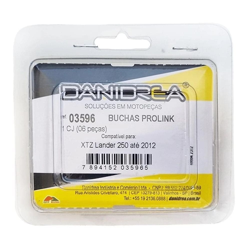 Bucha do Amortecedor Pro Link Danidrea Xtz 250 Lander 2007 a 2012 - 6 Peças