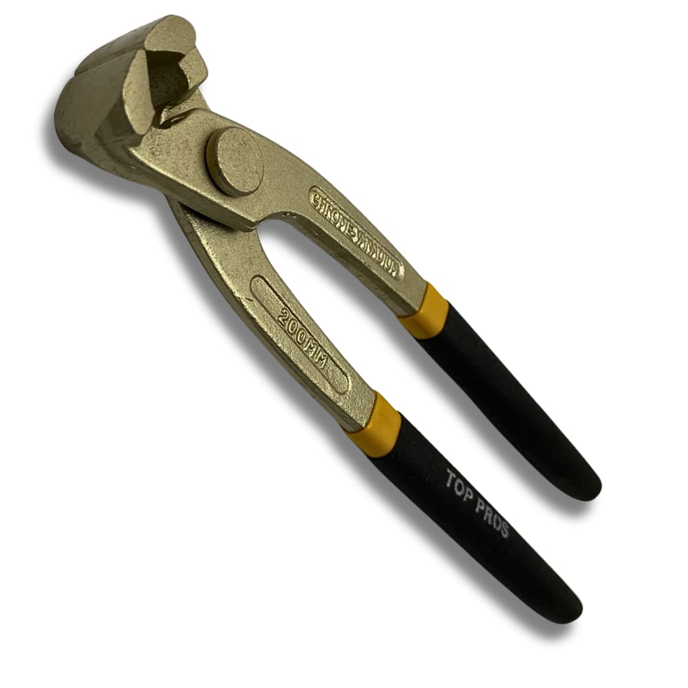 Alicate Corte Frontal 8\" Torques Aço Carbono Niquelado Turquesa Armador Azulejista Piso Arame 200mm