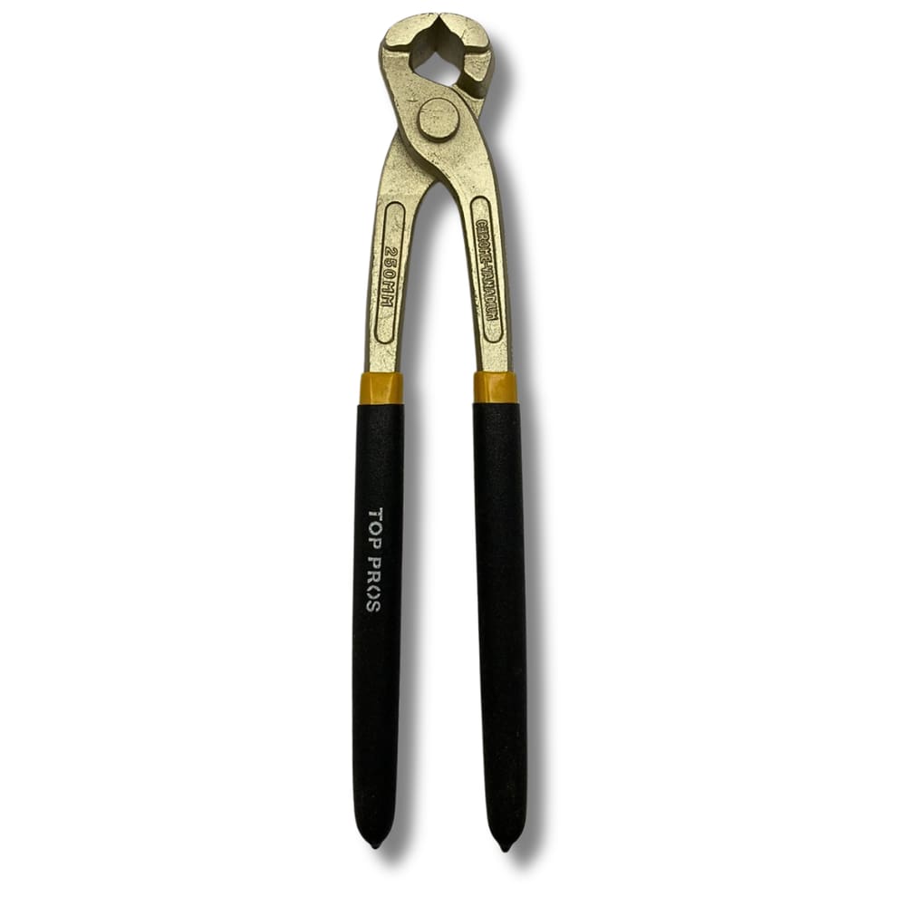 Alicate Corte Frontal 10\" Torques Aço Carbono Niquelado Turquesa Armador Azulejista Piso Arame 250mm