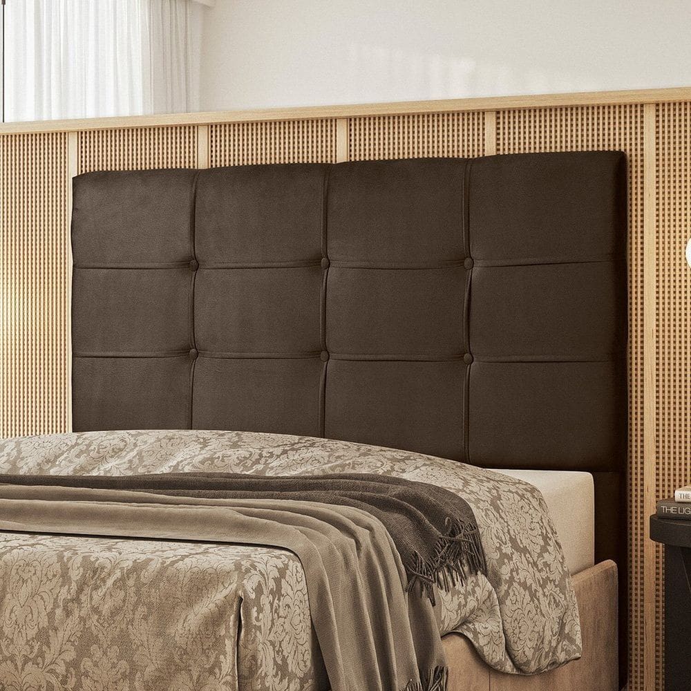 Cabeceira para Cama de Solteiro 90cm Safira Marrom