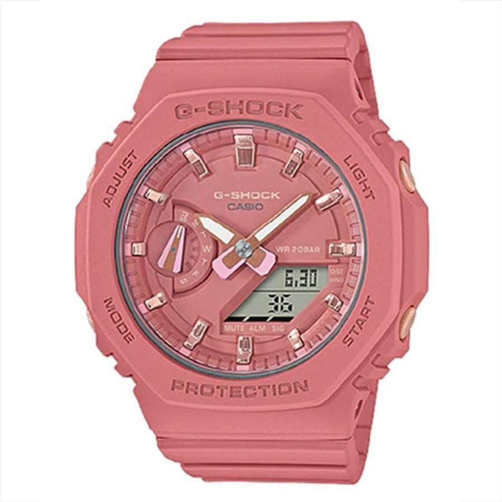 Relógio Casio G-Shock Feminino Anadigi Salmão GMA-S2100-4A2DR