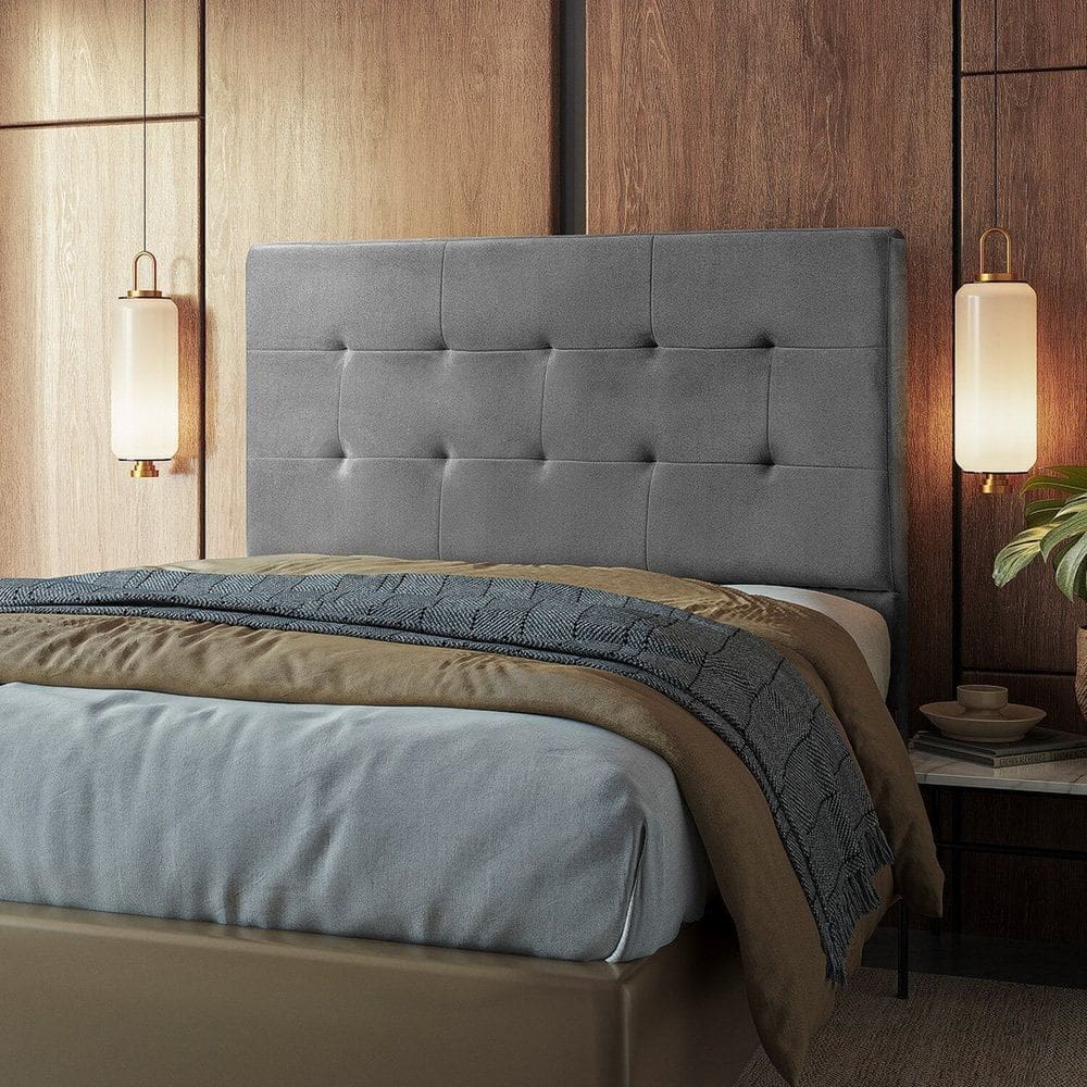 Cabeceira Viena King Capitonê 1,95 Cm Cinza