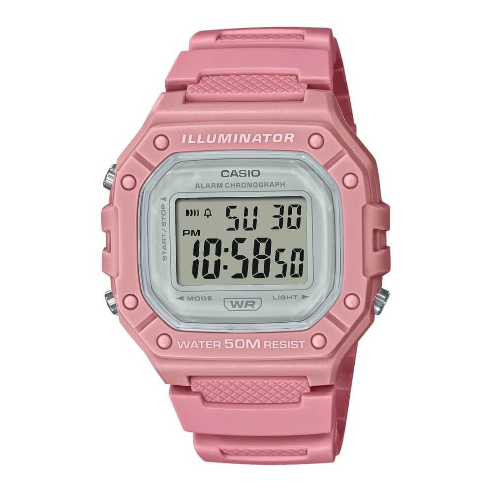 Relógio Feminino Casio Digital Rosa Standar W-218HC-4AVDF-SC