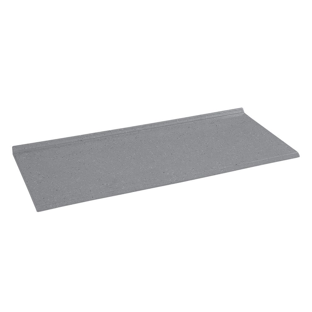 Tampo Mármore Sintético 120cmx53cm Para Balcão de Cozinha Cinza